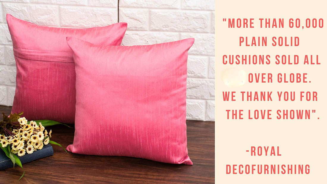 Plain Solid Superlative Blush Pink Cushion Covers - Image 4