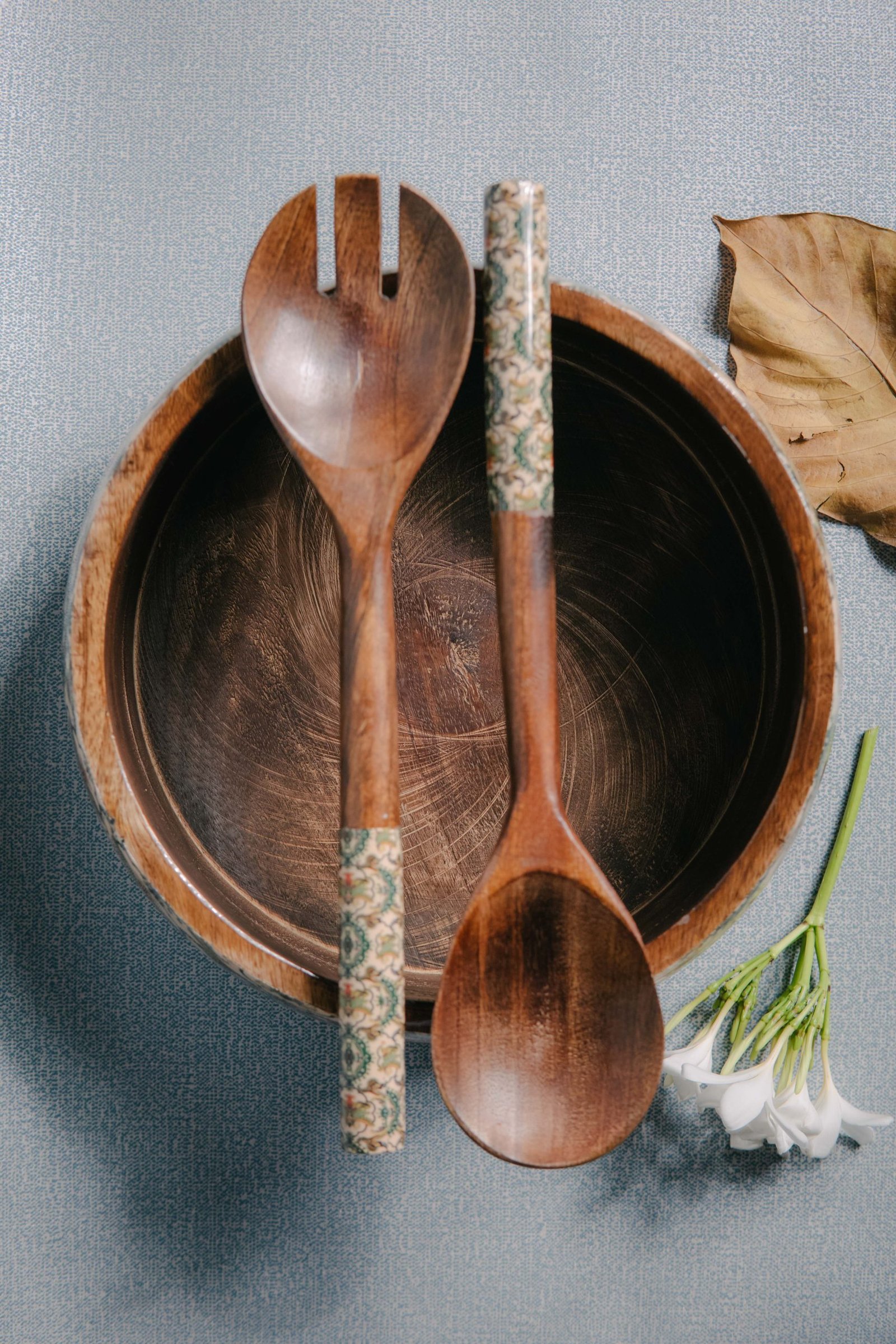 Wooden Artistic Tropical Noor - Multipurpose Serving Bowl - Image 4