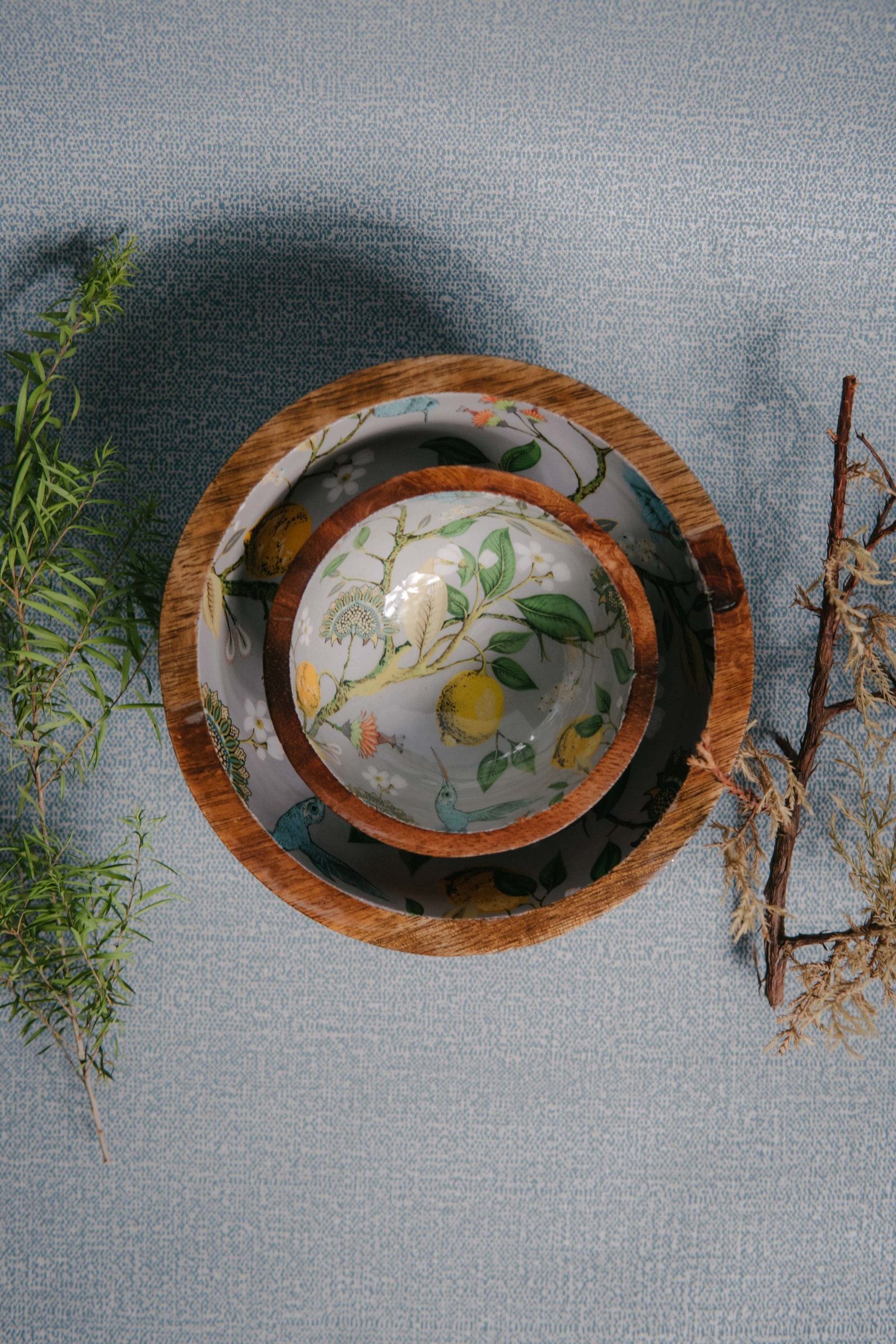 Wooden Artistic Humming Bird - Bowl Set - Image 4