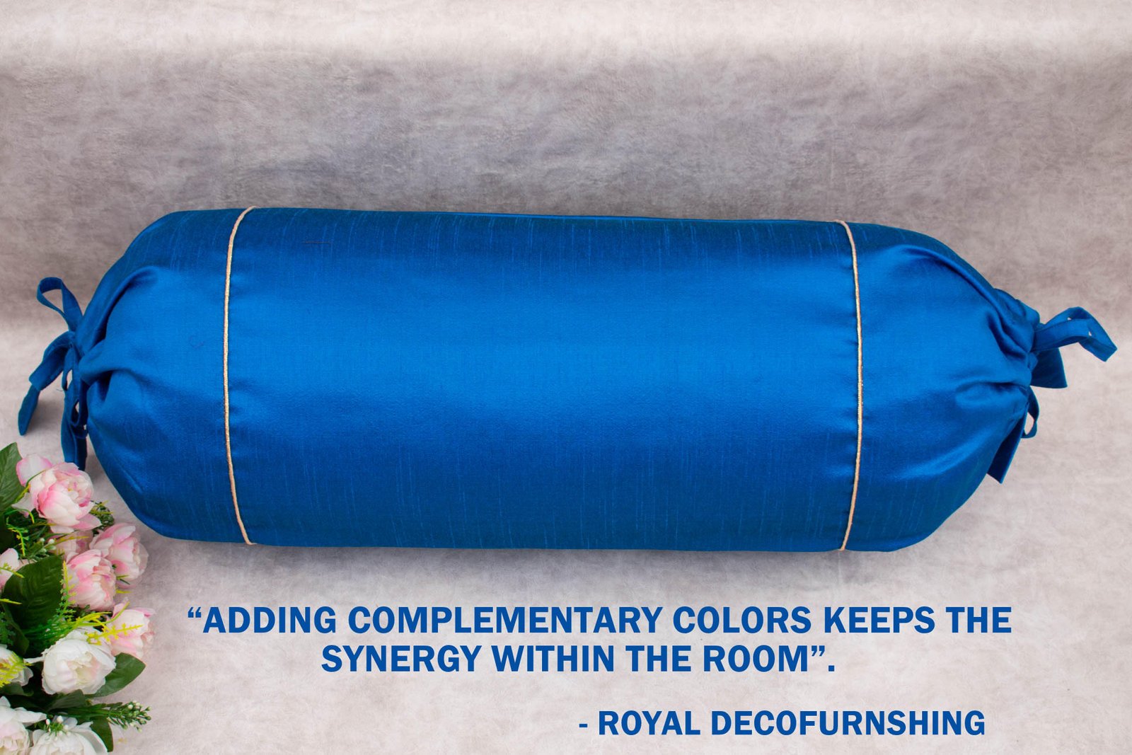 Plain Solid Superlative Teal Blue Bolster Covers - Image 5