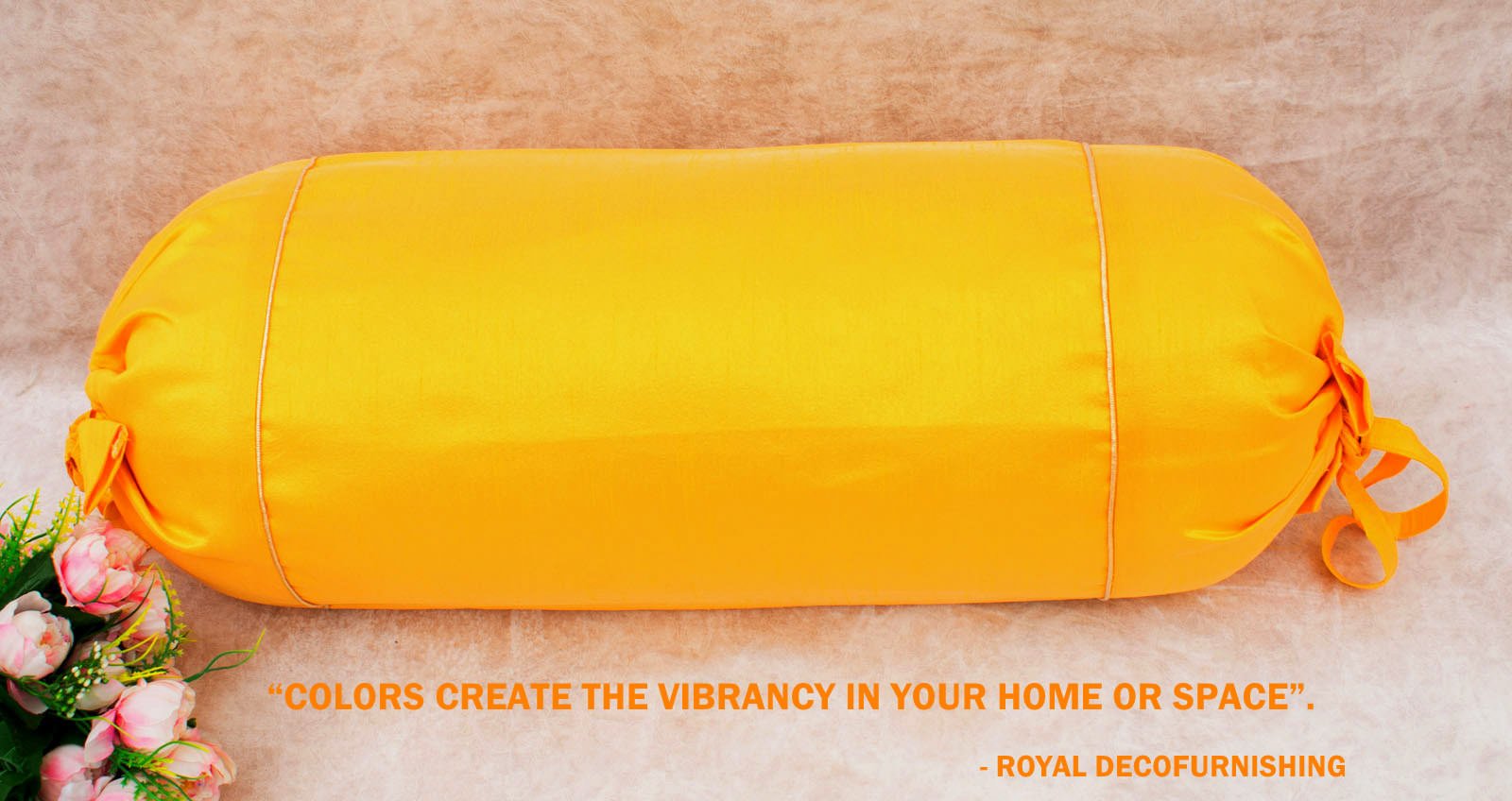 Plain Solid Superlative Sunshine Yellow Bolster Covers - Image 5