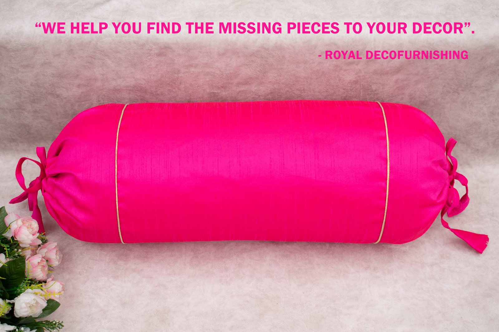 Plain Solid Superlative Magenta Bolster Covers - Image 5