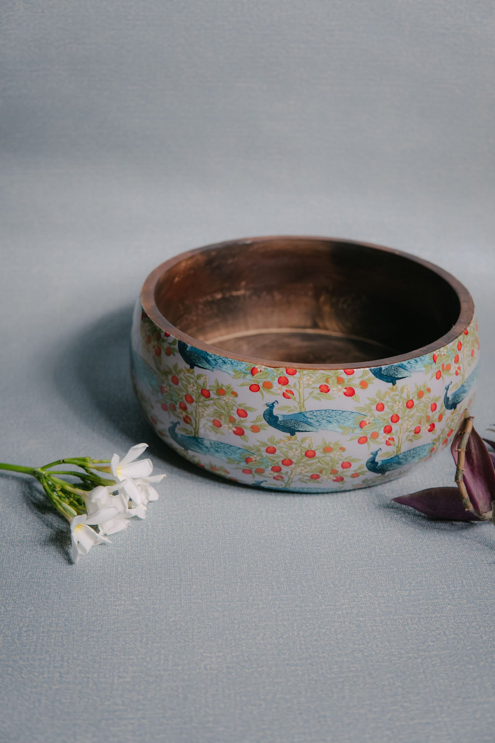 Wooden Artistic Mayur Vatika - Multipurpose Serving Bowl - Image 5