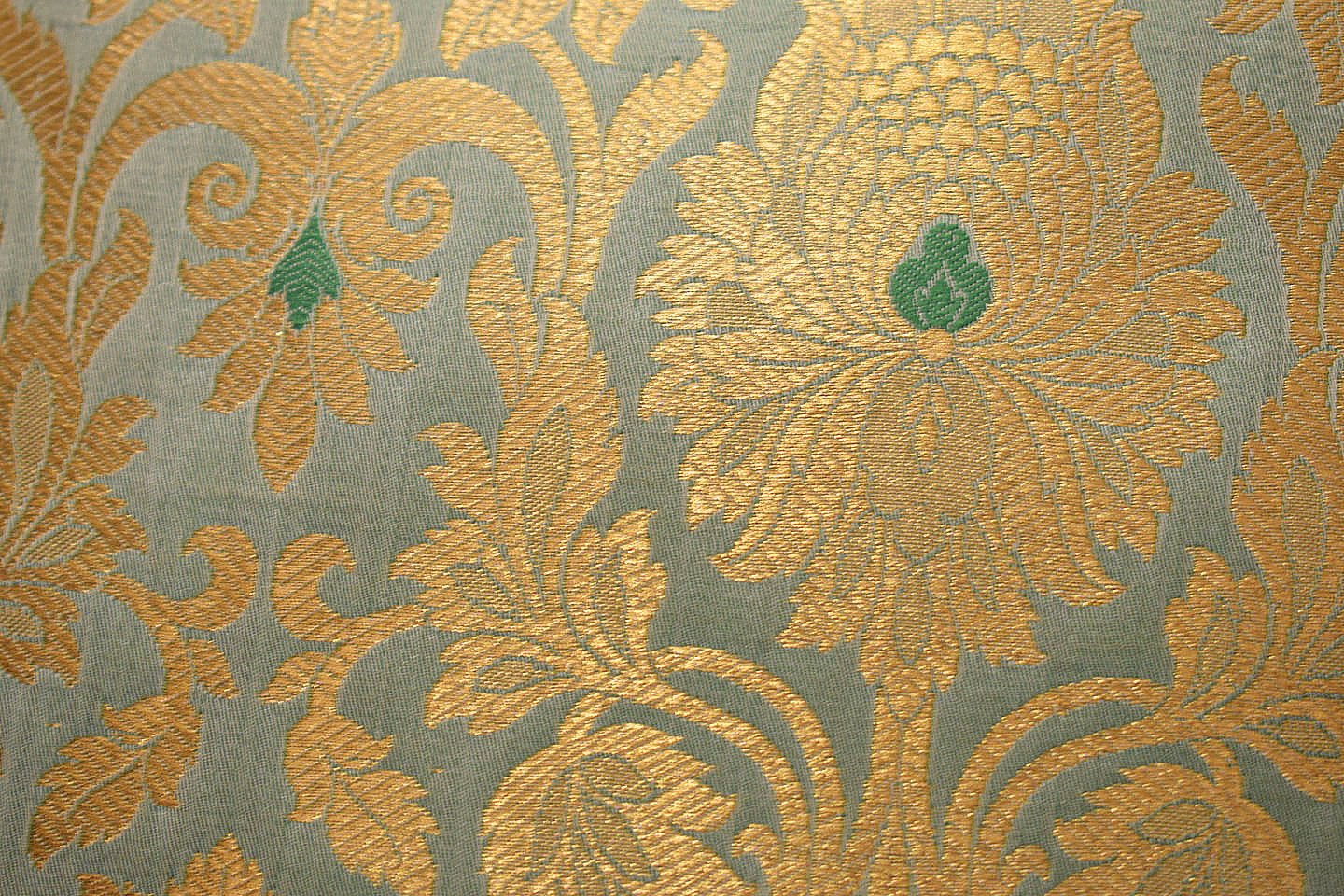 MUGHAL BANARASI Brocade Cushion Covers (Sage Green & Golden) - Image 5