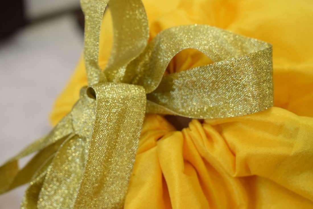 TRI Color Golden Zari Decorative Bolster Covers (Yellow, Ivory, Magenta) - Image 5