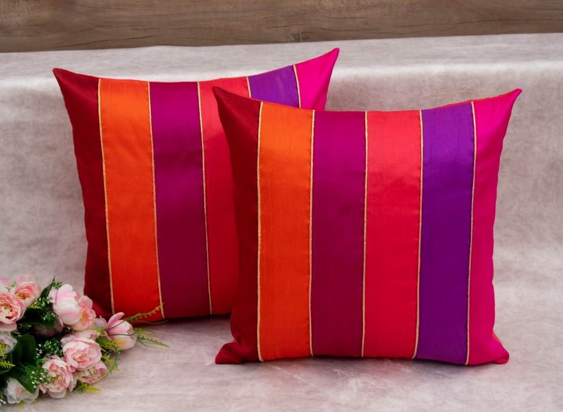 Go Glamorous 6 Shades of Jewel Tone Designer Kattran Cushion Covers - Image 5