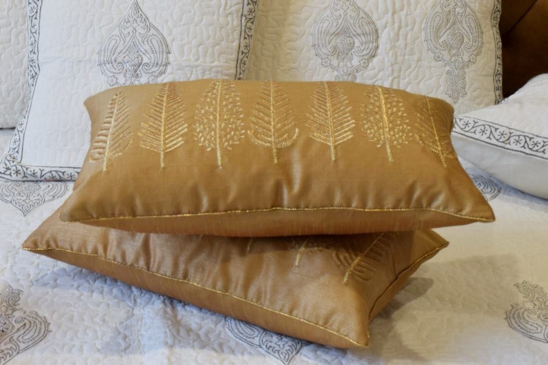 Baag-e-Bahaar Beige Rectangular Cushion Covers - Image 5