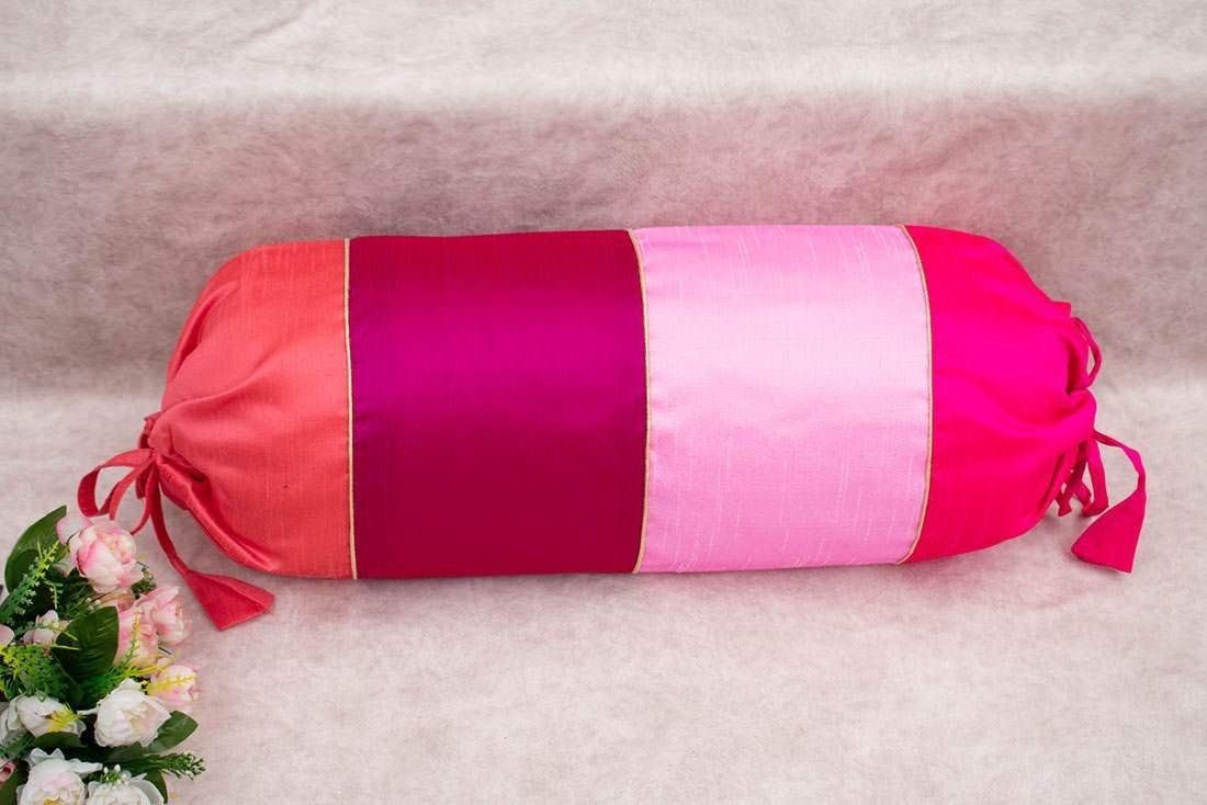 Go Pink 4 Shades of Pink Designer Bolster Cover - Image 5