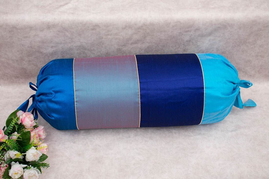 Go Blue 4 Shades of Blue Designer Bolster Covers - Image 5