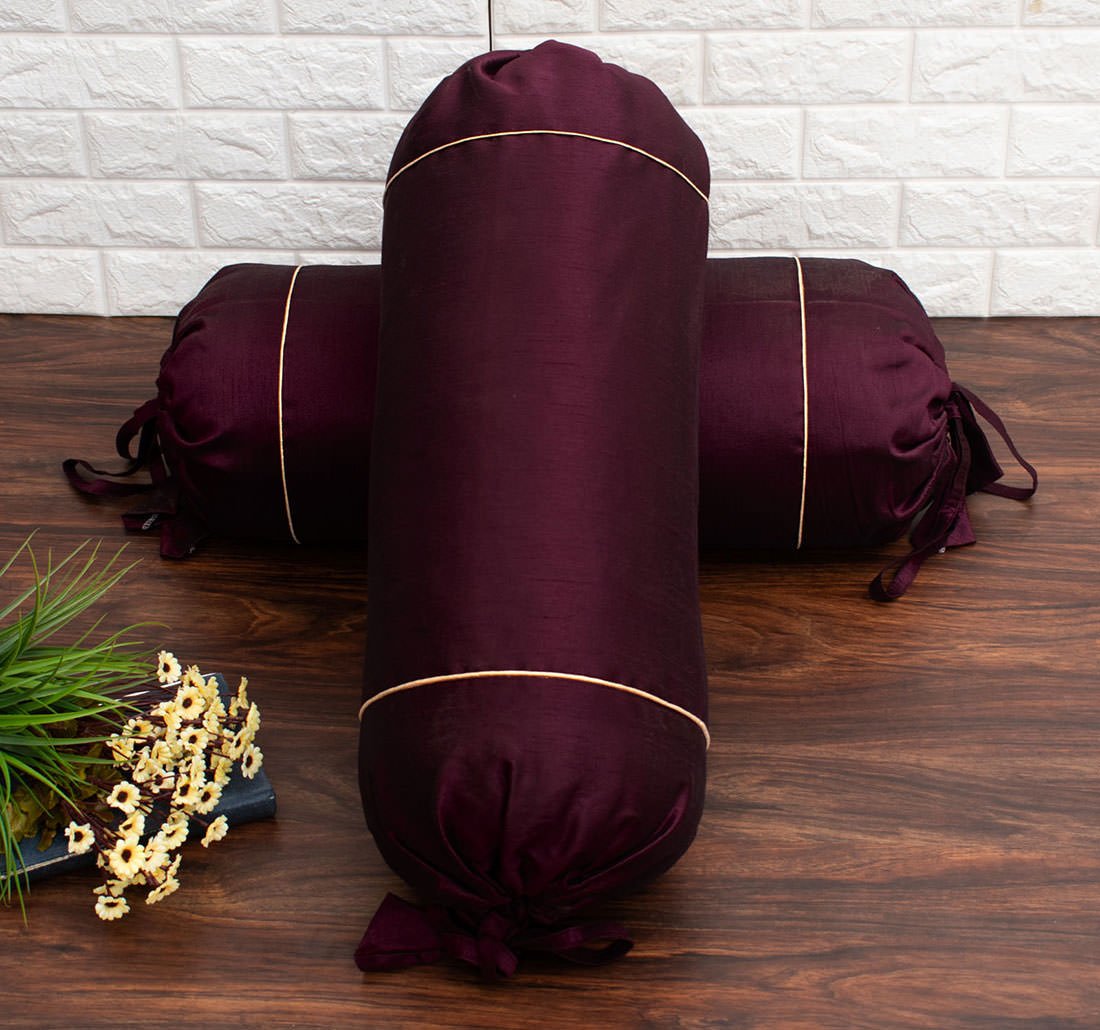 Plain Solid Superlative Wine Bolster Covers - Image 3