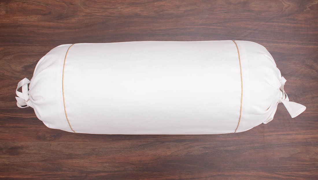Plain Solid Superlative White Bolster Covers - Image 4