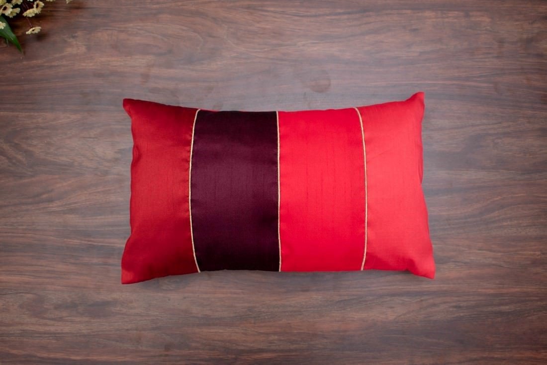 Go Red 4 Shades of Red Designer Rectangular Kattran Cushion Covers - Image 5