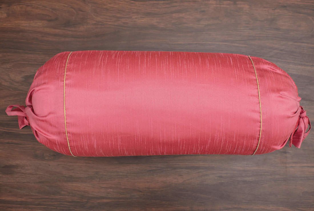 Plain Solid Superlative Blush Pink Bolster Covers - Image 6