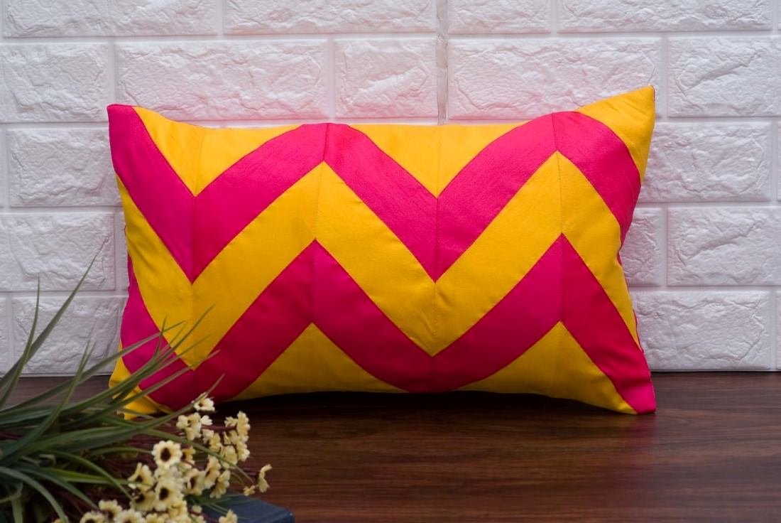 Zig Zag Multicolor Rectangular Cushion Covers - Image 6