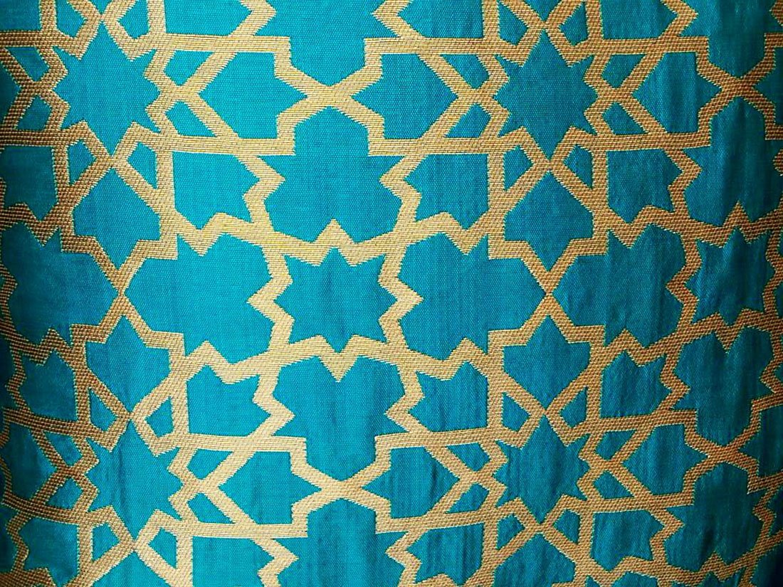 Premium Quality Teal Green & Golden Brocade Geometric Design Cushion Covers - Image 6