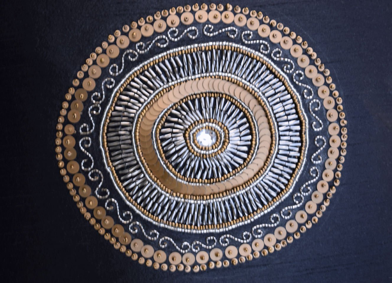 Hand Embroidered Circlet Designer Black Ethnic Cushion Covers - Image 6