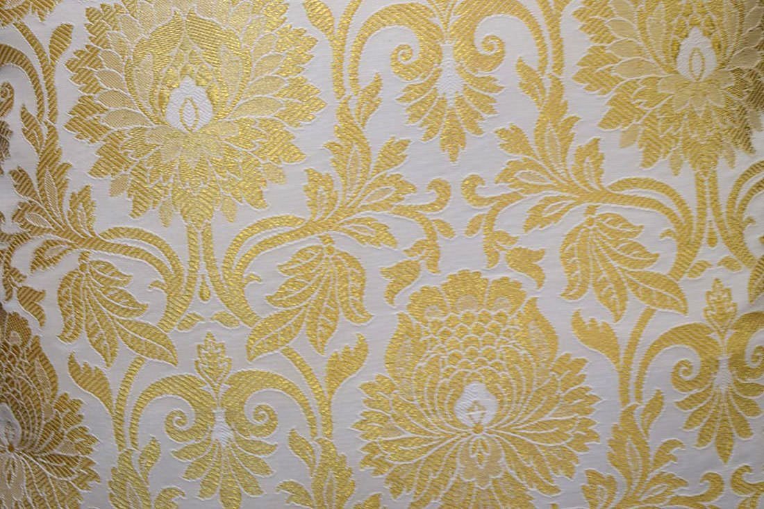 MUGHAL BANARASI Brocade Cushion Covers (White & Golden) - Image 6