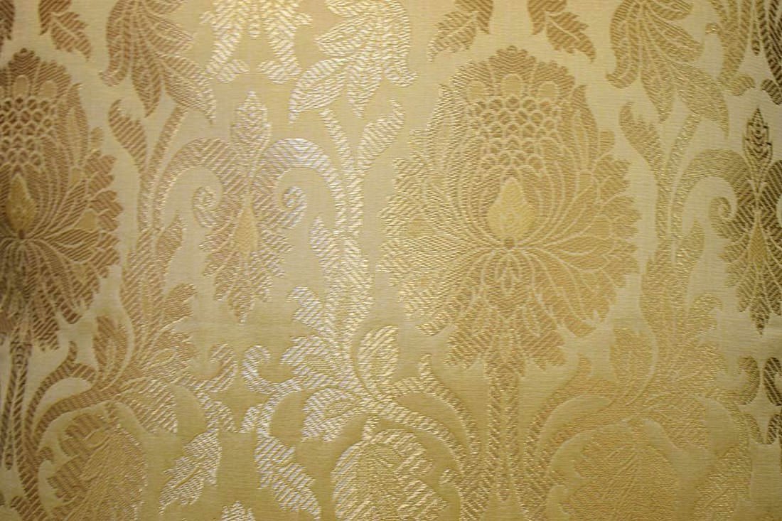 MUGHAL BANARASI Brocade Cushion Covers (Marigold Beige & Golden) - Image 6