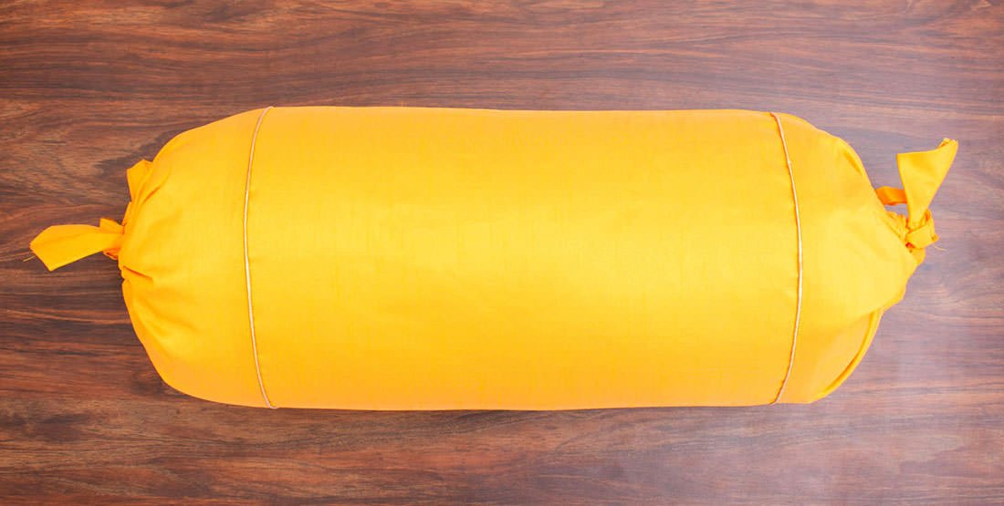 Plain Solid Superlative Sunshine Yellow Bolster Covers - Image 4