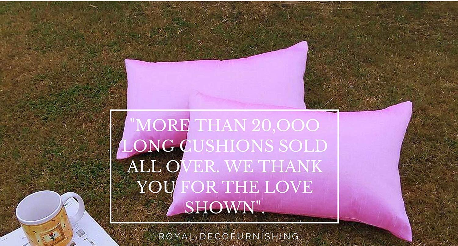 Plain Solid Superlative Baby Pink Rectangular Cushion Covers - Image 3