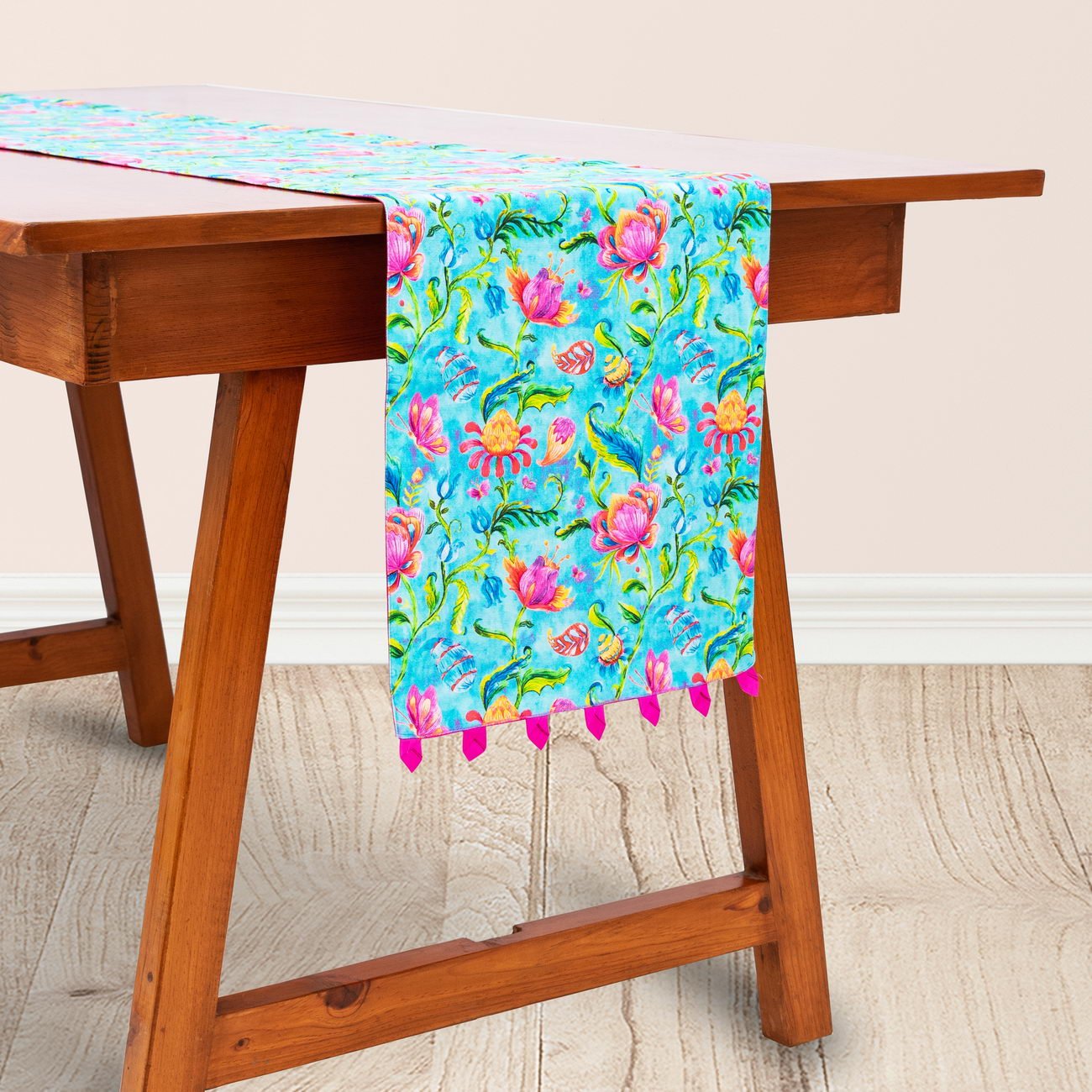 Aquatic Paradise Bagh Cotton Printed Table Runner