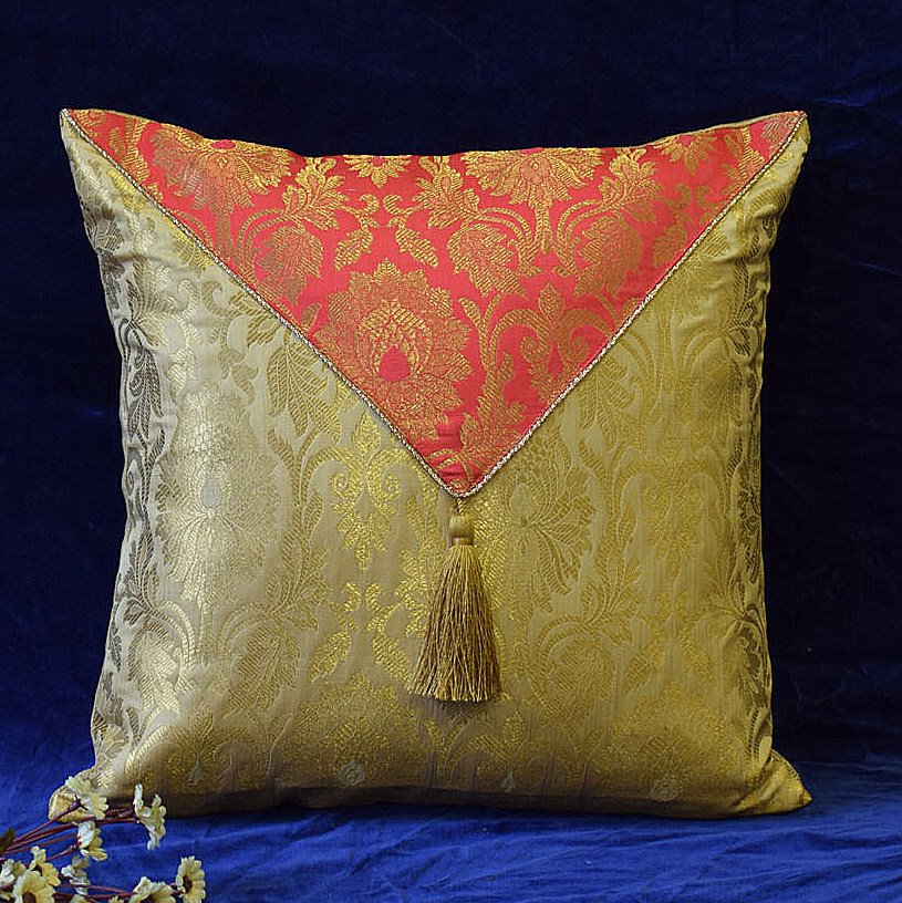 Jashan-E-Mehrang Cushion Cover (Coral) - Image 3