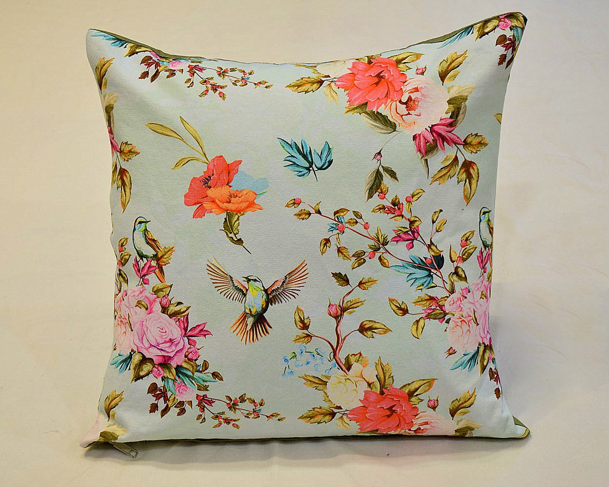 Gul-Bahaar Cotton Printed Cushion Cover (Square)