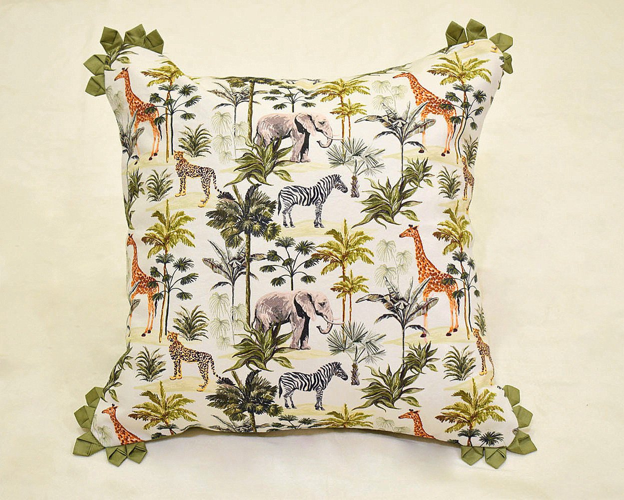 Indian Safari Cotton Printed Designer Cushion Cover (Square)