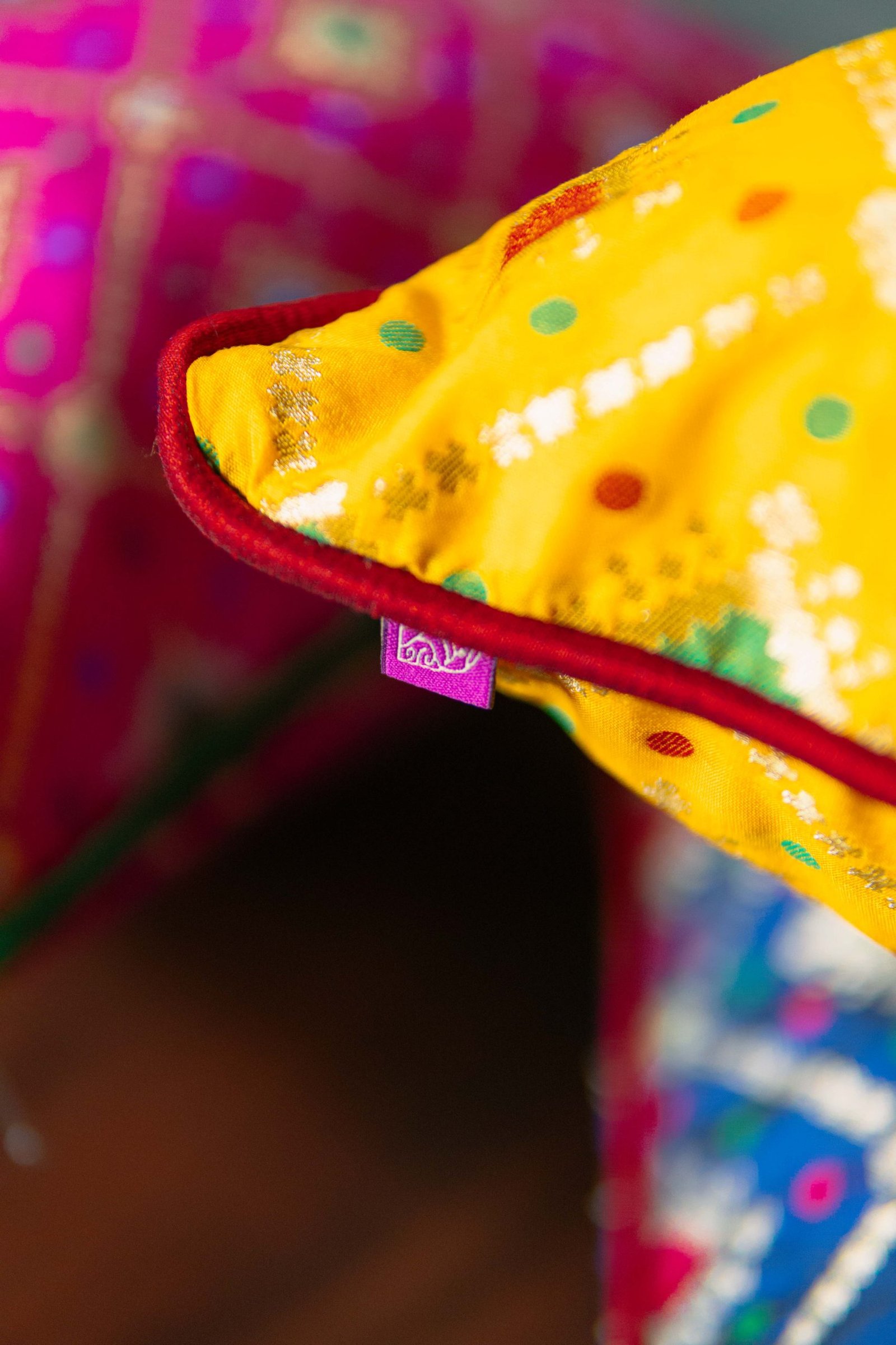 Mesmerizing Colors of Assorted Bandhani Brocade Beauty Cushion Covers (Multi 2) - Image 3