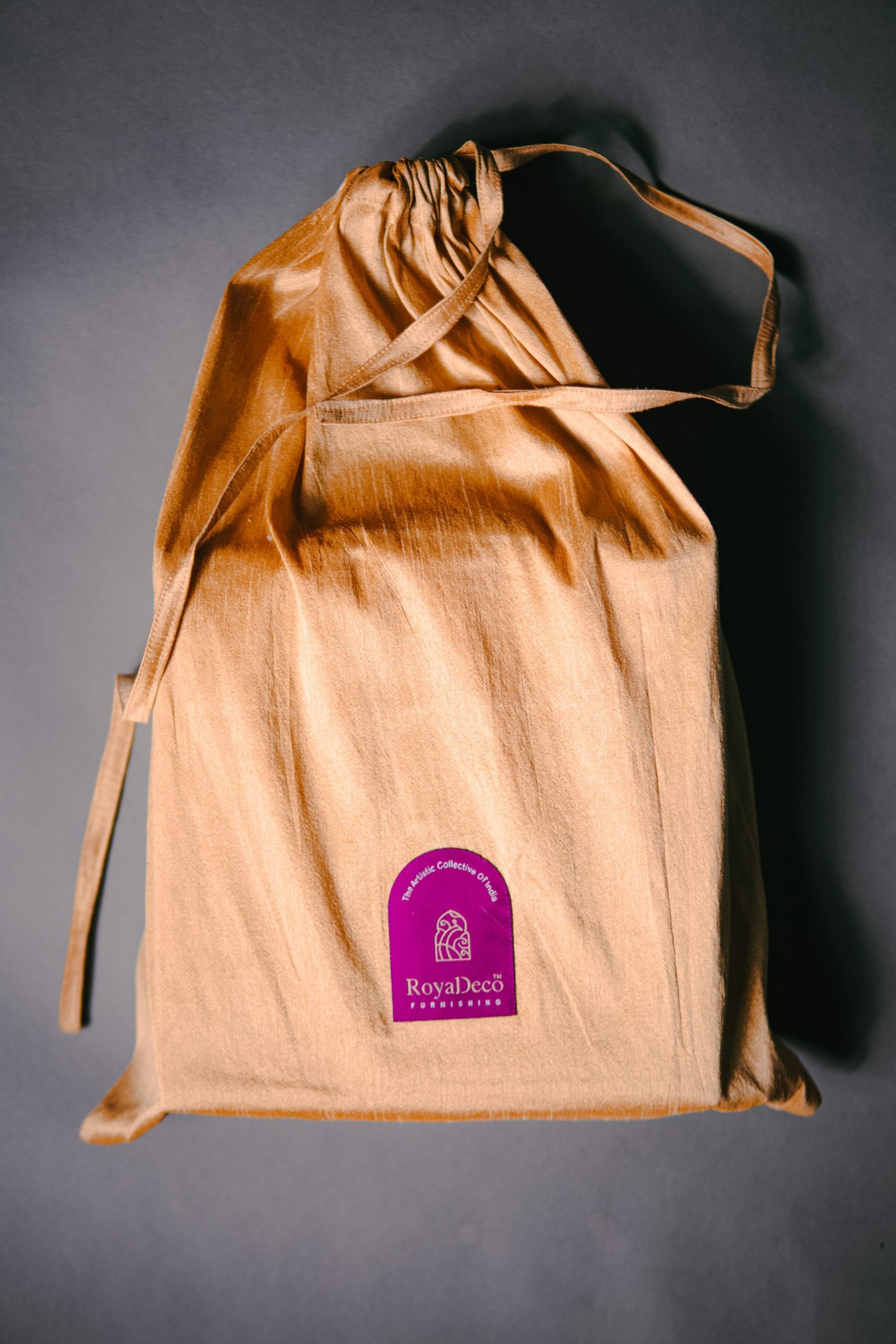 Khin-Khwabeeda Brocade Table Runner (Rust, Orange, Pink) - Image 6