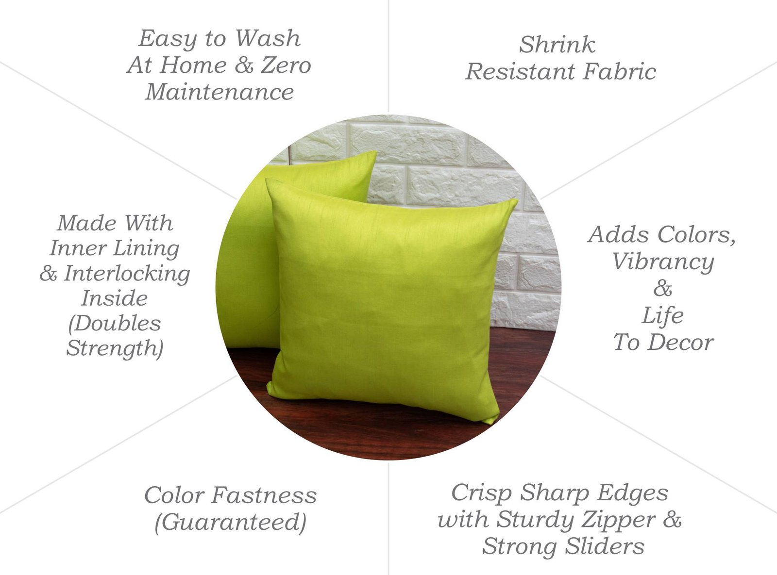 Go Green 5 Shades of Green cushion covers - Image 5