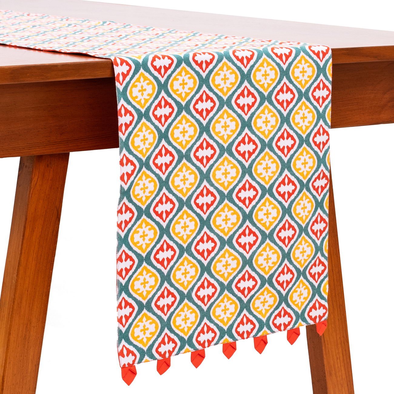 Heritage Ikat Cotton Printed Table Runner - Image 2