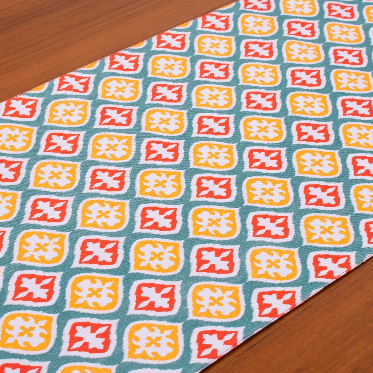 Heritage Ikat Cotton Printed Table Runner - Image 5