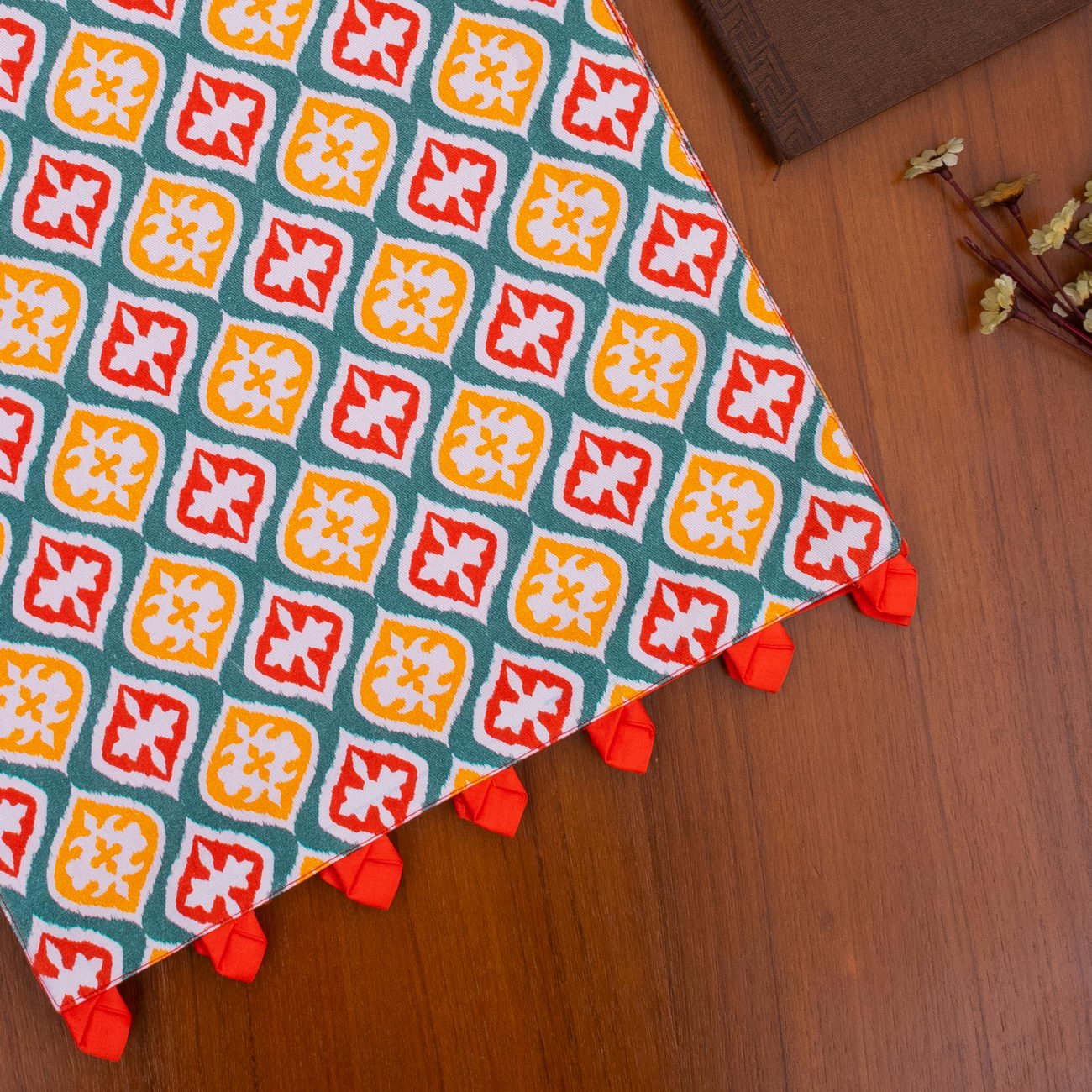 Heritage Ikat Cotton Printed Table Runner - Image 6