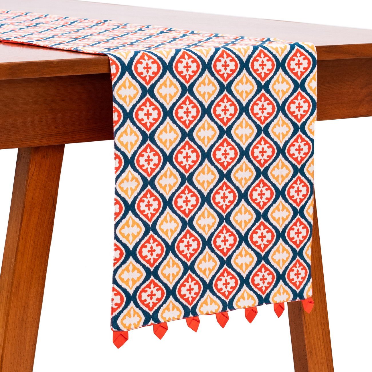 Heritage Ikat Cotton Printed Table Runner - Image 2