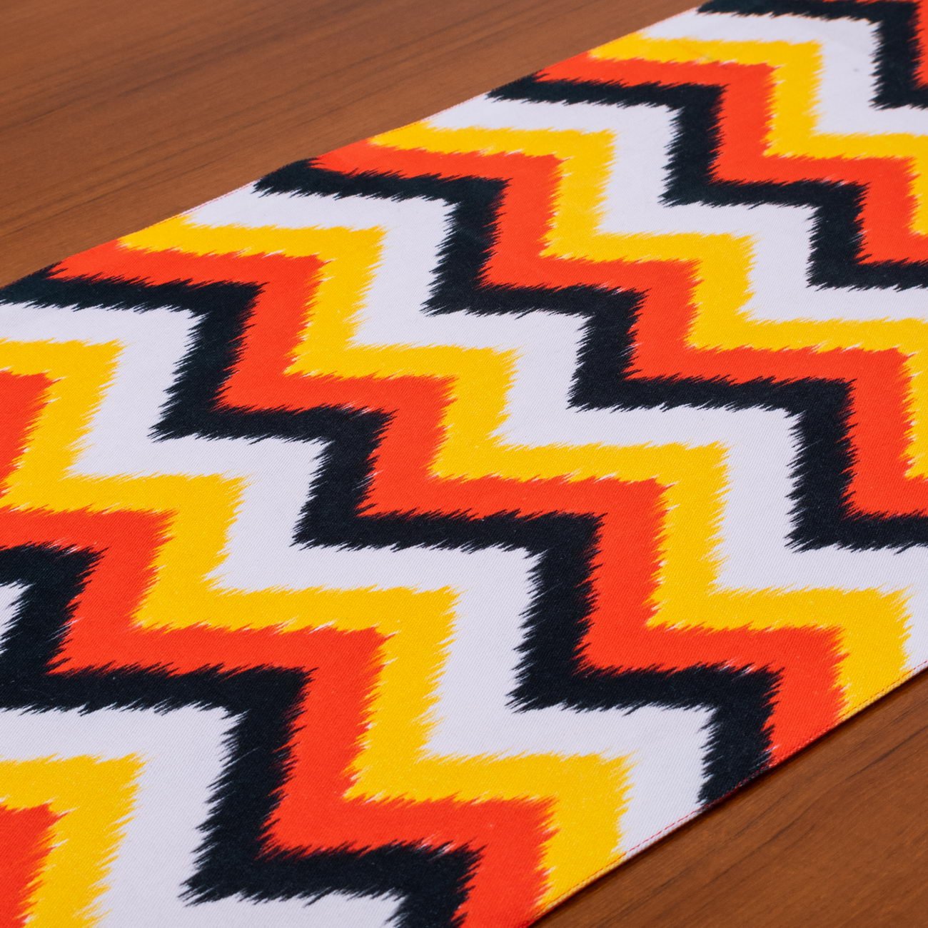 Ikat Chevron Cotton Printed Table Runner - Image 5