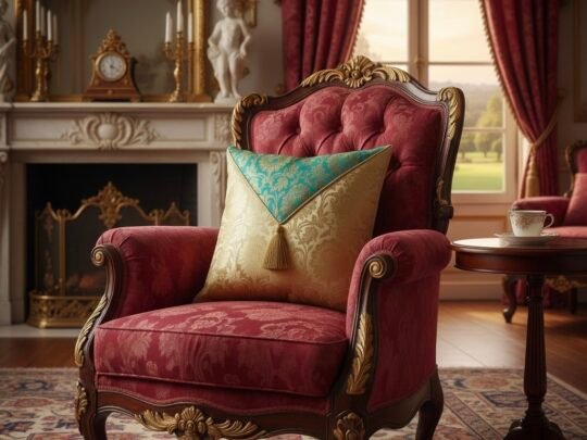 Jashan-E-Mehrang Cushion Cover (Turquoise Green)