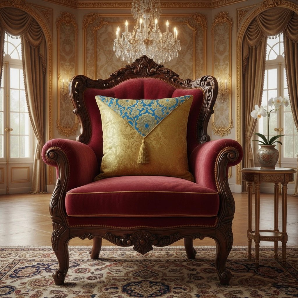 Jashan-E-Mehrang Cushion Cover (Firozi)