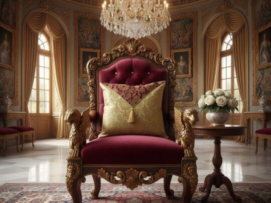 Jashan-E-Mehrang Cushion Cover (Wine)