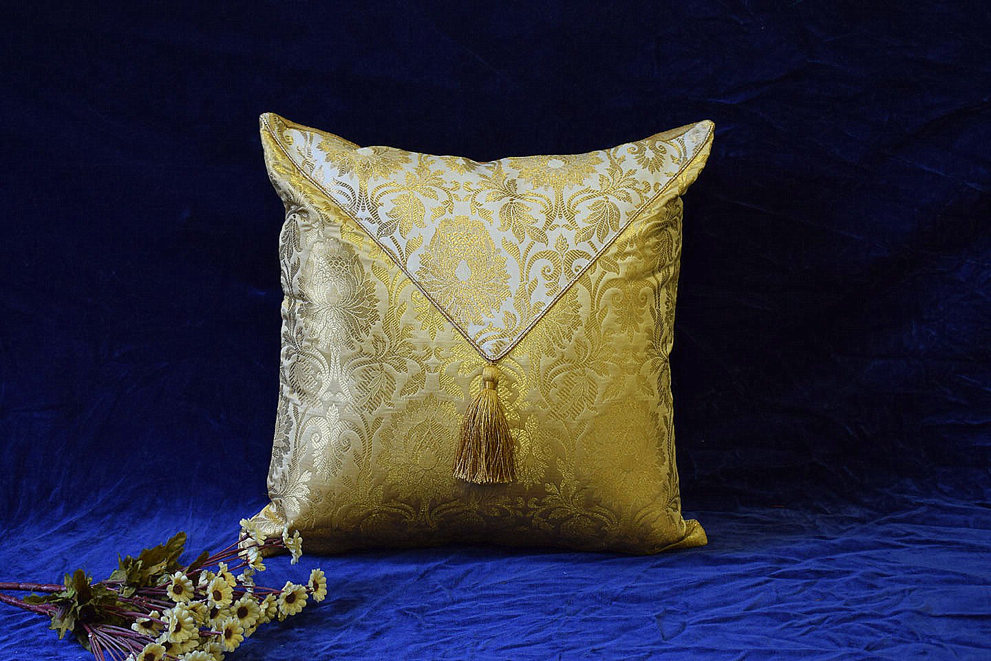 Jashan-E-Mehrang Cushion Covers Combo (Orange, White, Grey) - Image 4