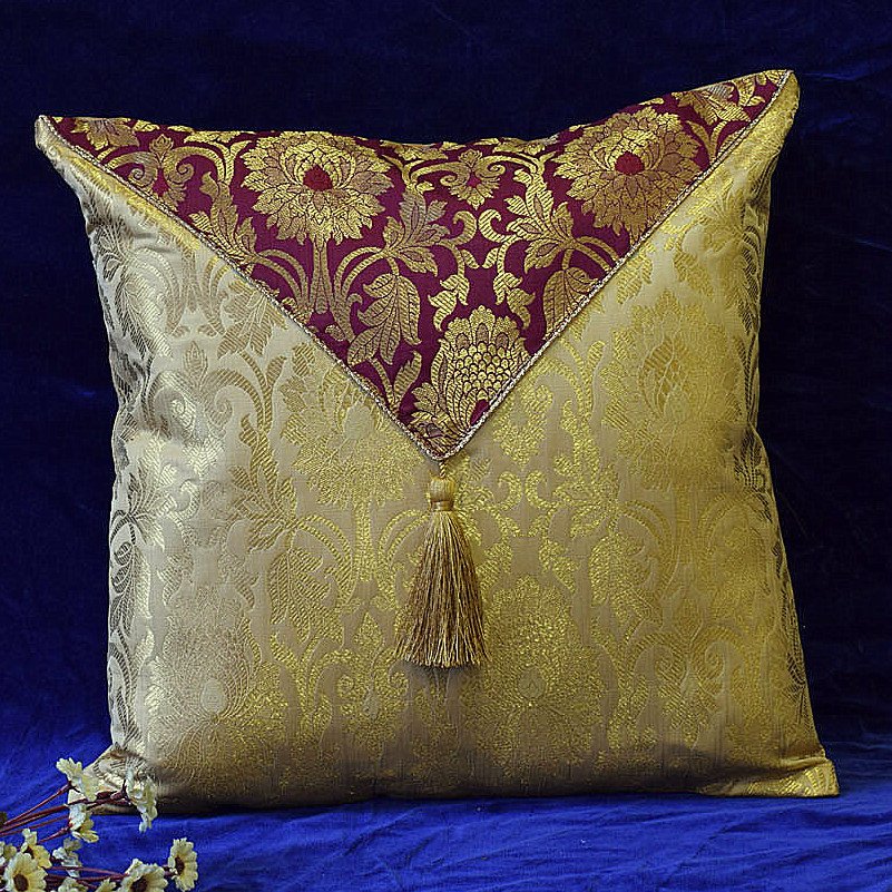 Jashan-E-Mehrang Cushion Cover (Wine) - Image 3