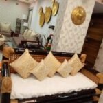 MUGHAL BANARASI Brocade Cushion Covers (White & Golden) photo review