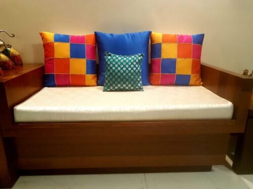 Rangrez Silk 4 Shades of Designer Multicolor Cushion Covers photo review