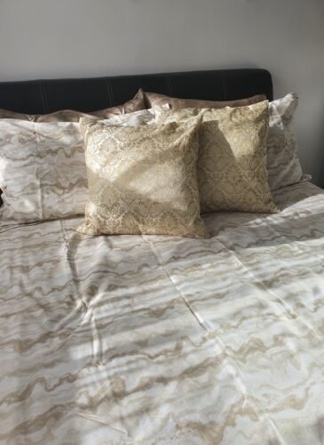 Irish Ivory & Golden Mughal Classic Design Cushion Covers photo review