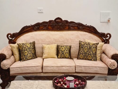 MUGHAL BANARASI Brocade Cushion Covers Combo (Black & White) photo review