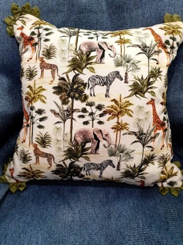Indian Safari Cotton Printed Designer Cushion Cover (Square) photo review