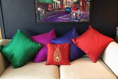 Plain Solid Superlative Dark Blue Cushion Covers photo review