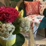 MUGHAL BANARASI Brocade Cushion Covers Combo (Bougainvillea Pink & Yellow) photo review