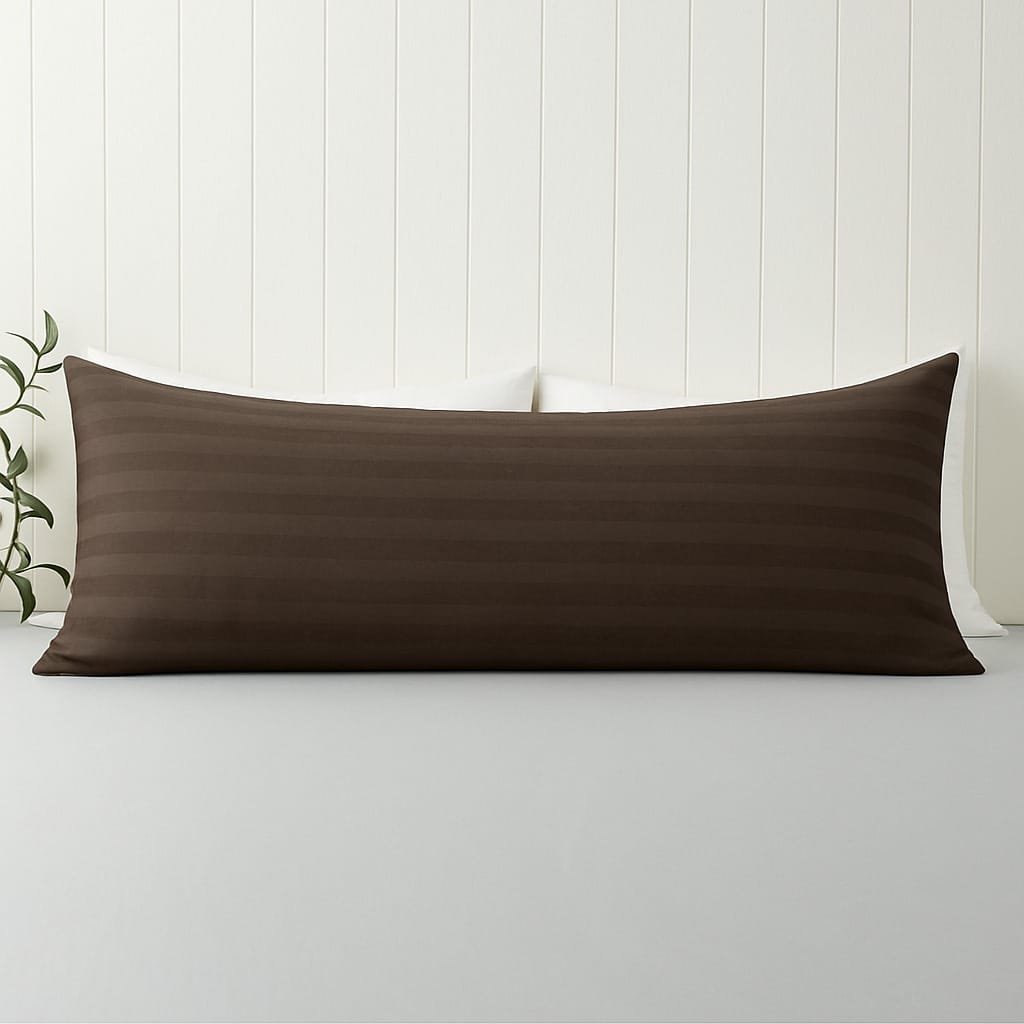 Dark Brown Premium Quality Extra Long Body Rectangular Cotton Pillow Cover